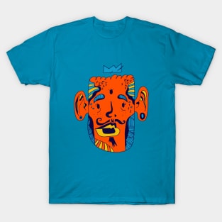 Orange Blue Strange King Pierre T-Shirt